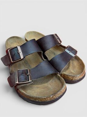 Birkenstock Arizona Oiled Leather Sandals Brown EU 38 US 7 Narrow